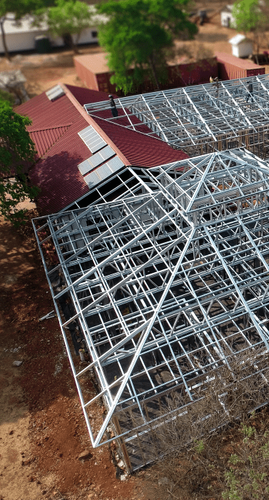 Light Steel Frame Roof constructed in Zambia