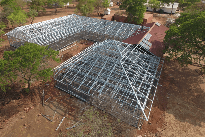 Suscon Hospital Construction in Zambia - Light Steel Frame